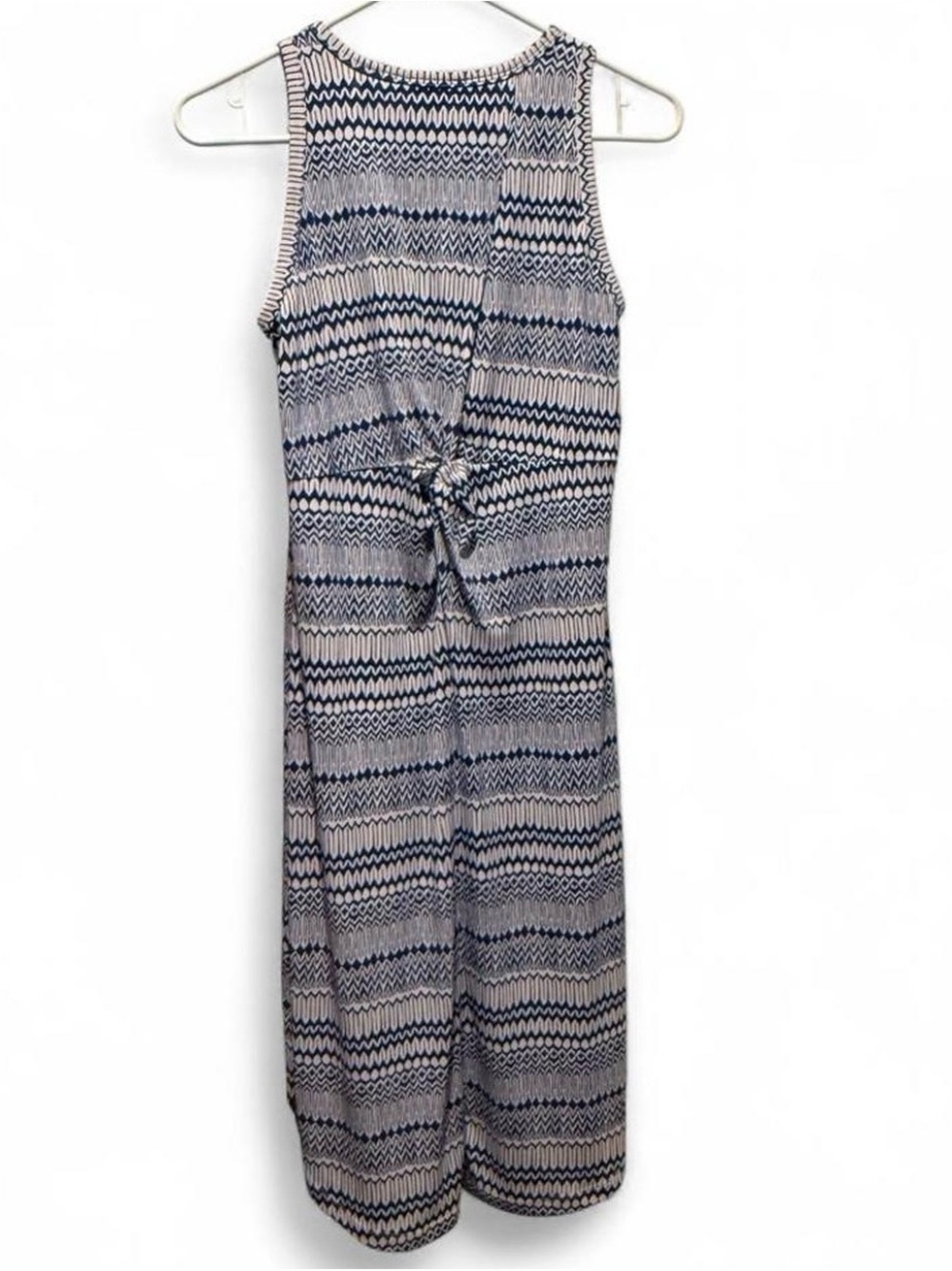 Banana Republic Navy & White Sleeveless Patterned Maxi Dress - Picture 5 of 7